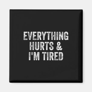 Allt Ontr och jag är Tired Gym Weightlifter Bo Magnet