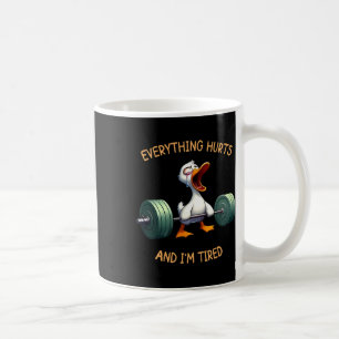 Allt Ontr och jag är trött på Anka Gym Fitn Kaffemugg
