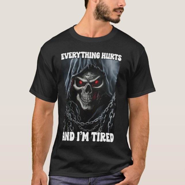 Allt Ontr och krängar Skeleton T Shirt (Framsida)