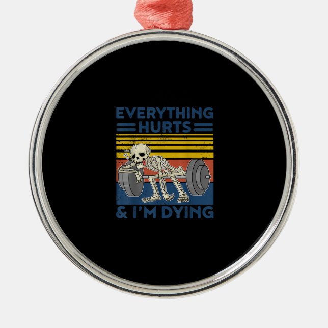 Allt Ontr viktande Ness Gym Gift Julgransprydnad Metall (Framsidan)