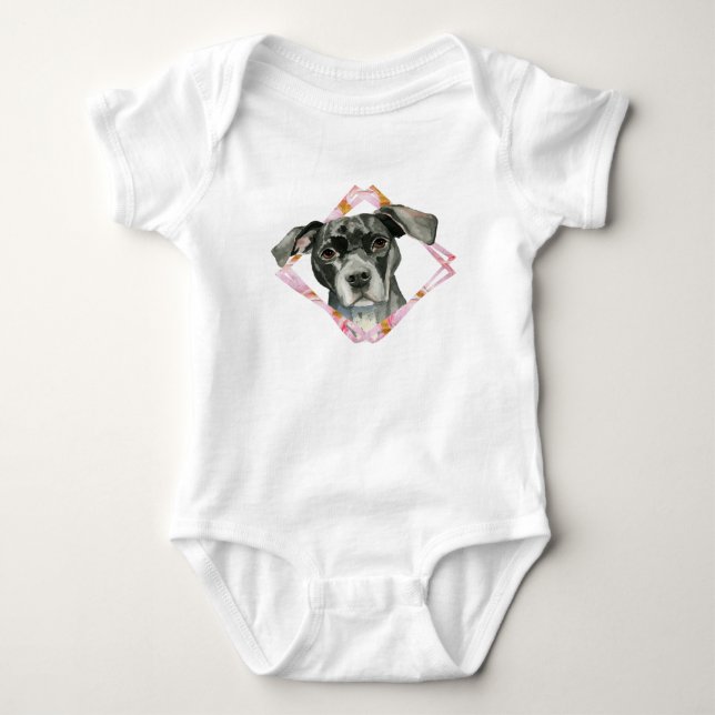 "Allt öron" för tjurhund för 2 grop målning för Tee Shirt (Framsida)