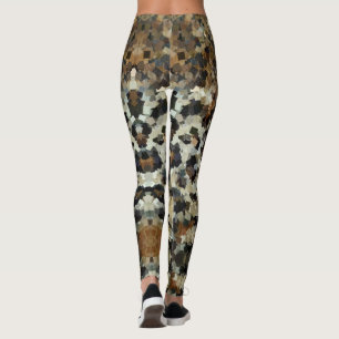Allt-över-Skriv ut på Mönster i hösten Mosaic Leggings