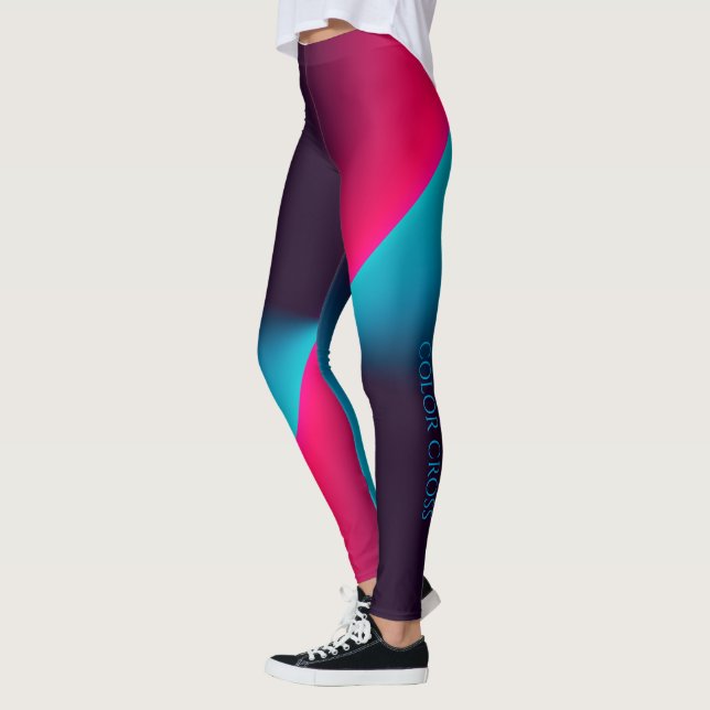 Allt-över-tryck-laggar för färg Kor Leggings (Vänster)