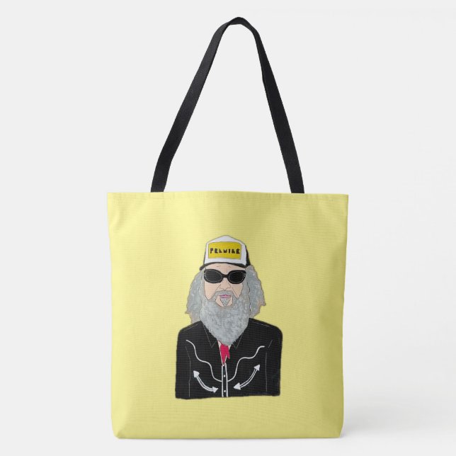 Allt-över-utskrift, skulderton tygkasse (Framsida)