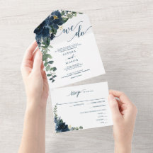 Allt på en Elegant Royal Bröllopsinbjudan till mar