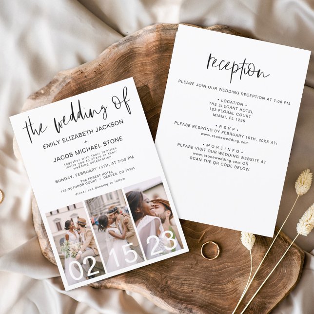 Allt på ena Bröllopen av minimalister Inbjudningar (Skapare uppladdad)