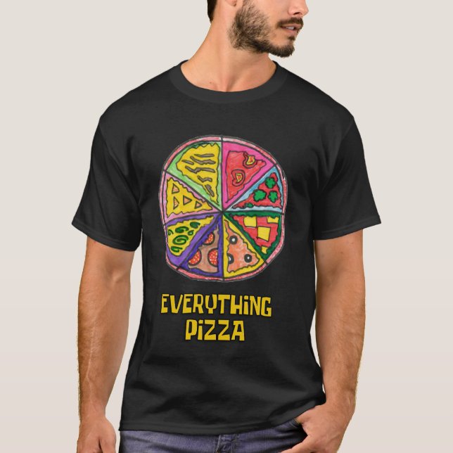 Allt Pizza Art Work by Kareem T Shirt (Framsida)