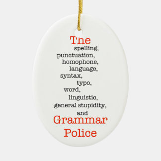 Allt polis julgransprydnad keramik