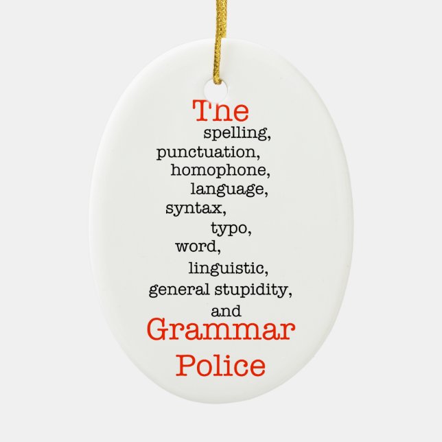 Allt polis julgransprydnad keramik (Framsidan)