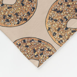 Allt poppy Sesame Seed Bagel Breakfast Food Fleecefilt