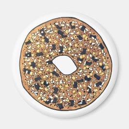 Allt poppy Sesame Seed Bagel Breakfast Food Magnet