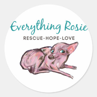 Allt Rosie Stickers Runt Klistermärke