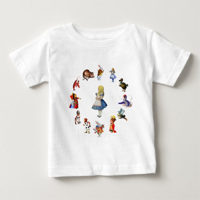 ALLT RUNT ALICE I WONDERLAND T-SHIRT (Framsida)