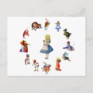 ALLT RUNT ALICE I WONDERLAND VYKORT