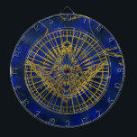 Allt seende Mystic öga i Masonic kompass på Lapis Piltavla<br><div class="desc">Allt seende Mystic öga i Masonic kompass på den Lapis lazulien</div>