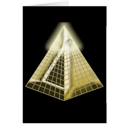 Allt seende ögapyramidkort hälsningskort