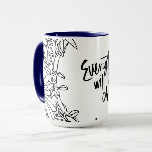 Allt ska är oken, original- designmugg mugg (Framsida vänster)