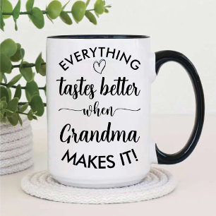 Allt smakar bättre när mormor gör det Två-Tonad mugg