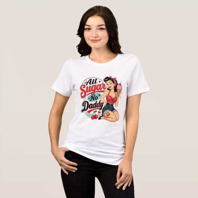 Allt Socker Ingen Pappa T Shirt (Framsida Full)
