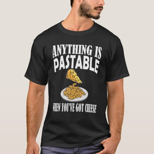 Allt som är pastabelt är Pasta Älskare Ost Puns Hu T Shirt (Framsida)