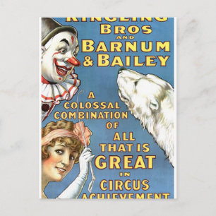 Allt som är Underbart i Vintagen Circus Achievemen Vykort