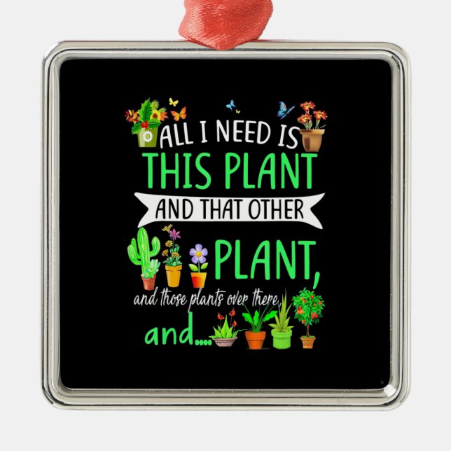 Allt som behövs är denna anläggning julgransprydnad metall (Framsidan)