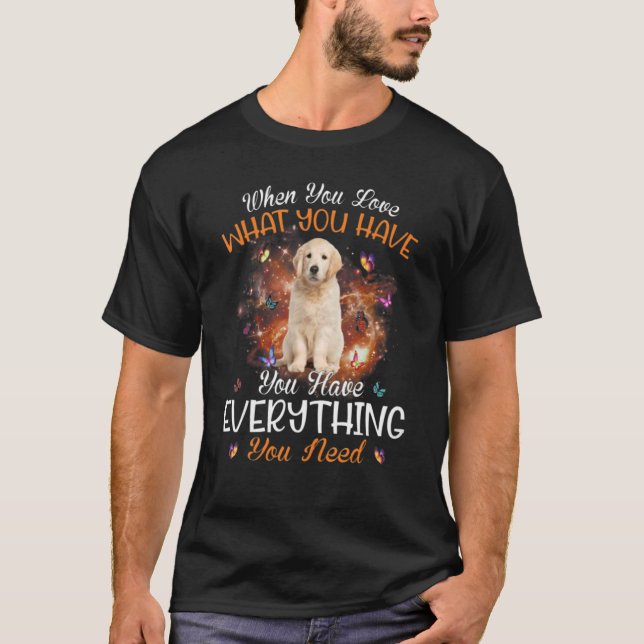 Allt som behövs  Golden Retriever T Shirt (Framsida)