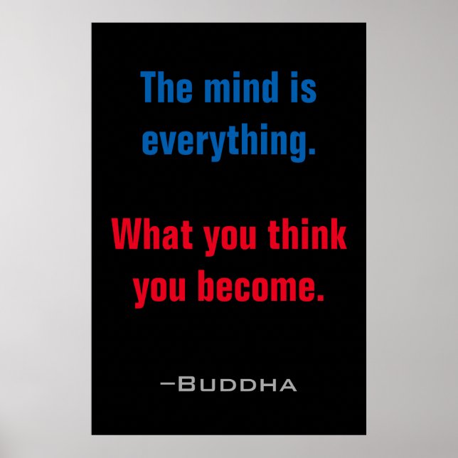 Allt som Buddha Citat inspiration är sinnet. Poster (Framsidan)