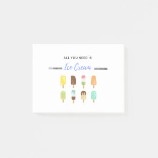 Allt som du behöver, är den roliga designen för post-it block