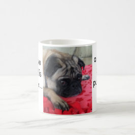 Allt som du behöver, är kaffe… och en mops! kaffemugg