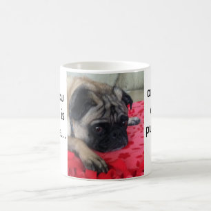 Allt som du behöver, är kaffe… och en mops! kaffemugg