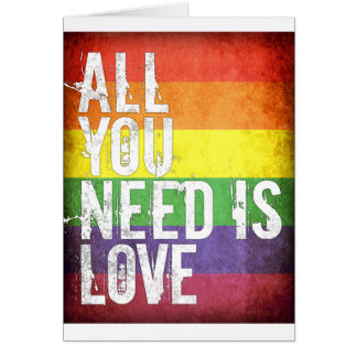 Allt som du behöver, är kärlek hälsningskort