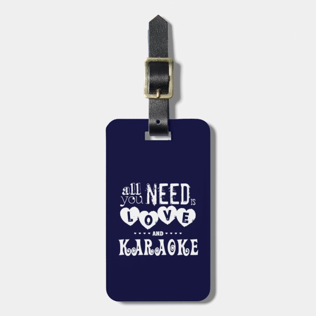 Allt som du behöver, är kärlek och Karaoke Bagagebricka (Vertikal Framsida)