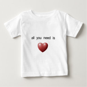 allt som du behöver, är kärlek t shirt