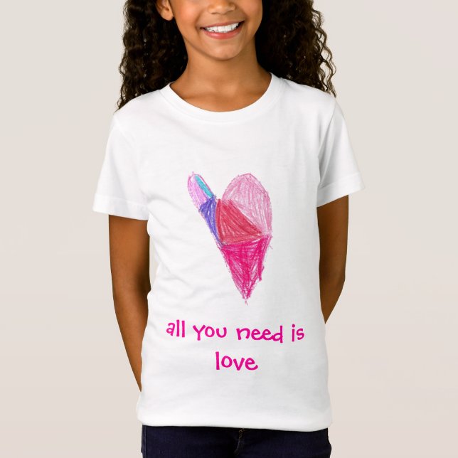 Allt som du behöver, är kärlek t-shirt (Framsida)