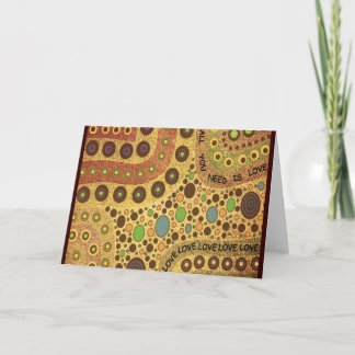 Allt som du behöver, är kärlekhälsningkortet kort