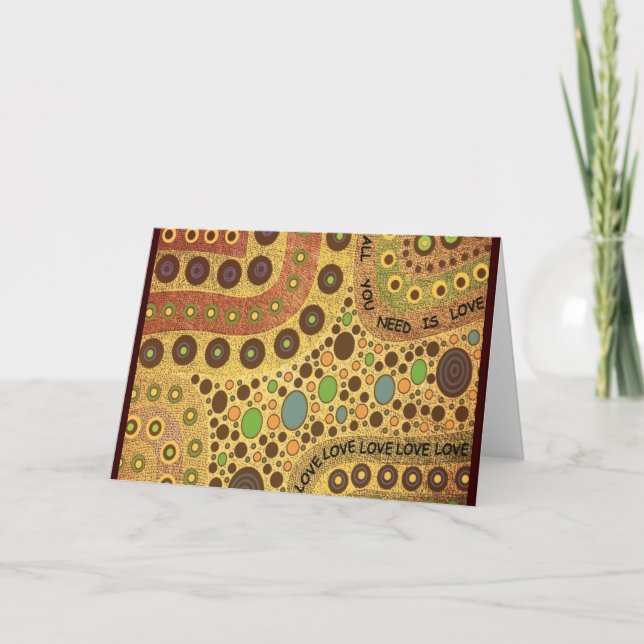 Allt som du behöver, är kärlekhälsningkortet kort (Framsida)