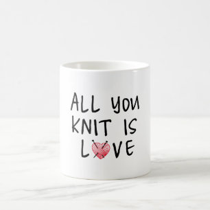 Allt som du sticker, är kärlek med hjärtformade kaffemugg