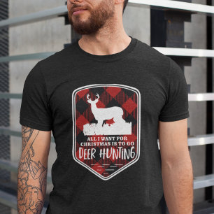 Allt som jag önskar för jul, är hjortjaktplädet t shirt