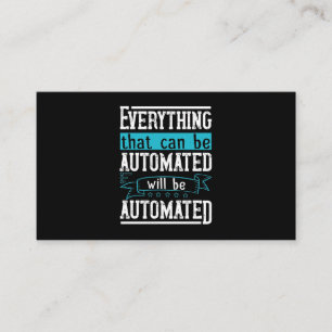 Allt som kan automatiseras kommer att automatisera visitkort