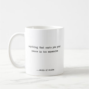 Allt som kostar er fred kaffemugg