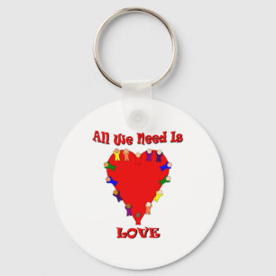 Allt som vi behöver, är kärlek Keychain Nyckelring