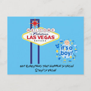 Allt Stannar Inte I Vegas Det Är En Pojke Vykort