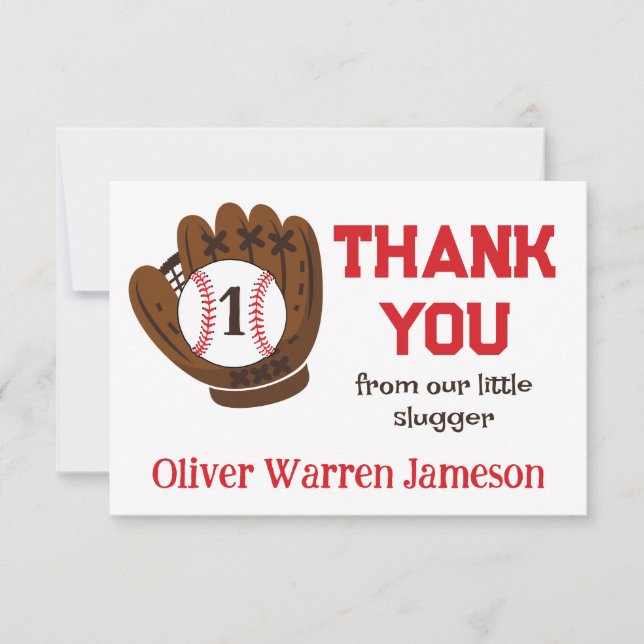 Allt-Star Pojke, 1:a födelsedagen - tack ditt kort (Framsida)