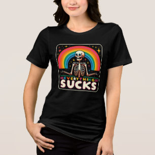 "Allt Sucks" Skeleton & Rainbow Shirt 💀 🌈 🙃 T