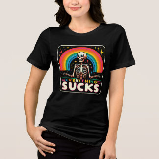 "Allt Sucks" Skeleton & Rainbow Shirt 💀 🌈 🙃 T Shirt