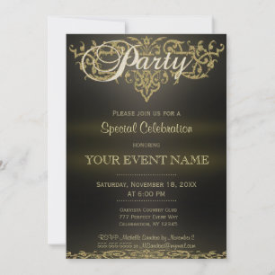 Allt syfte   GULD Inbjudningar