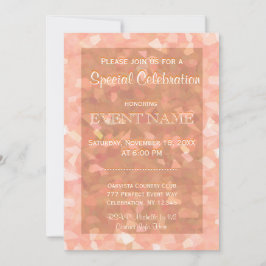 Allt syfte | Persikor Glitter Inbjudningar