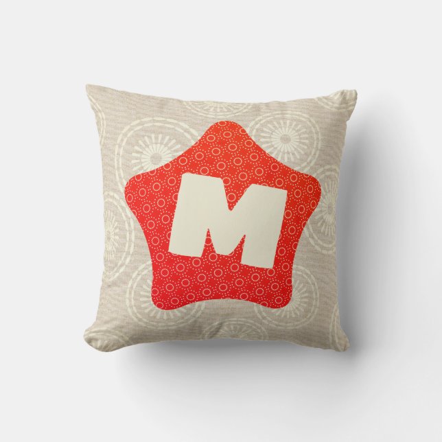 Allt texturerat utseende Lägg till monogram Bright Kudde (Framsida)