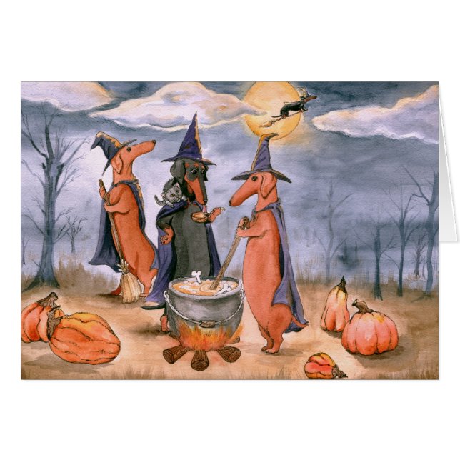 Allt tjuter kväll hälsningskort (Framsidan Horizontal)